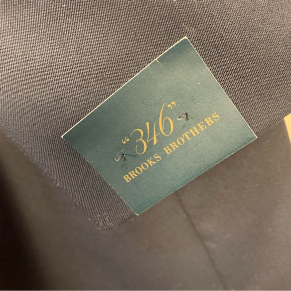 Brooks Brothers “346” Gold Button Navy Blue Wool Logo Sports Blazer Coat Jacket - Picture 7 of 15